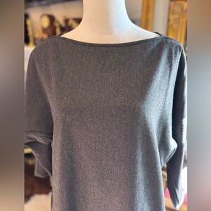 NWOT Ann Masburn Gray Boat Neck Dress. Wool/cashmere blend. Size Small. Elegant!